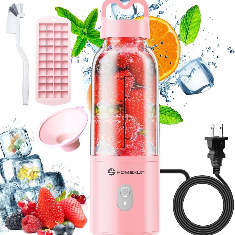 Portable Personal Blender 17 OZ/500 ML Juicer, 175W Personal Size Blender, Ideal